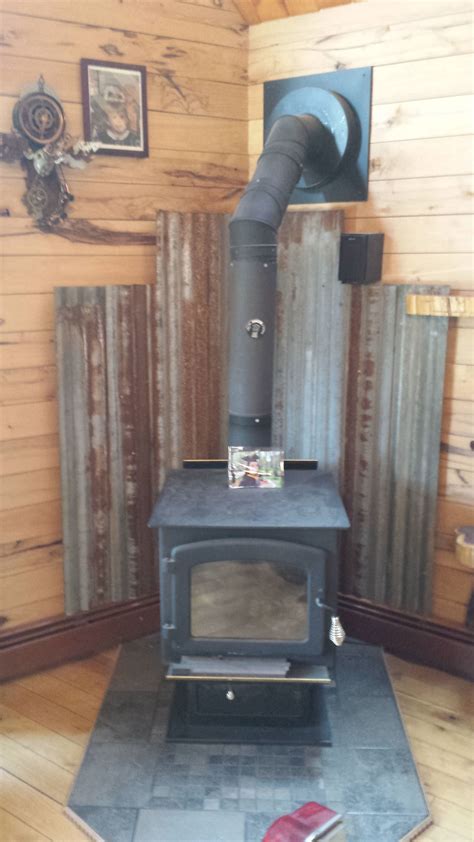 sheet metal wood stove surround|free standing wood stove surrounds.